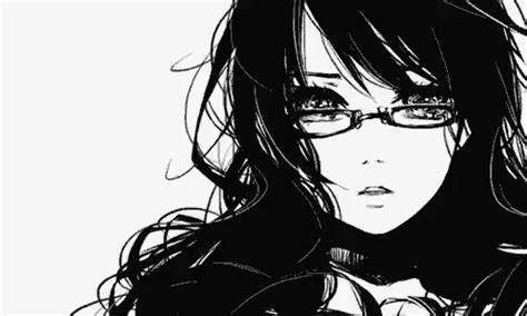 Sad Anime Girl With Brown Hair And Glasses
