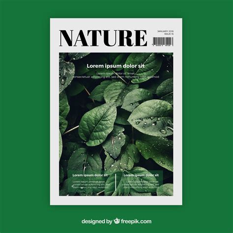 vector nature magazine cover template  photo magazine