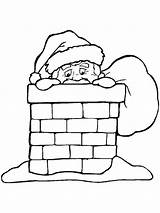 Pages Coloring Chimneys Christmas Printable sketch template