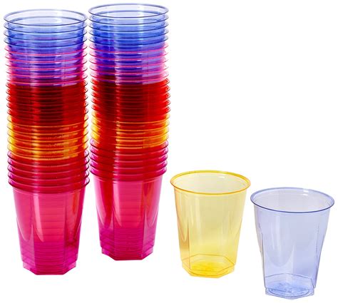 buy crystal rainbow disposable party cups oz ml set   plastic cups polystyrene