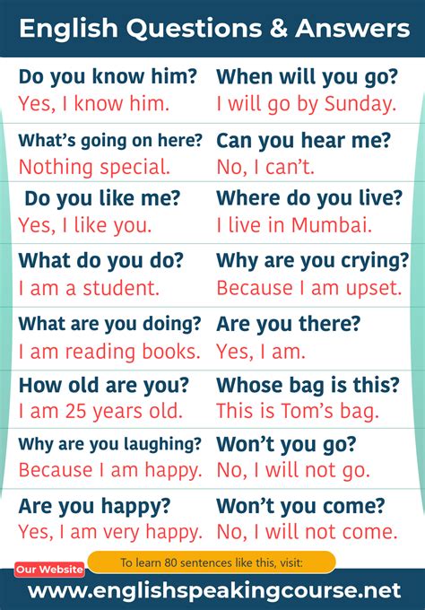 english questions  answers questions answers