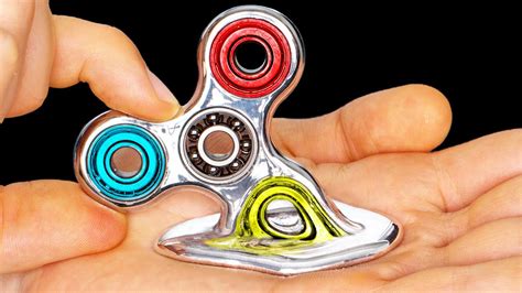 diy fidget spinner melts in your hand rare liquid mirror diy fidget spinners toys