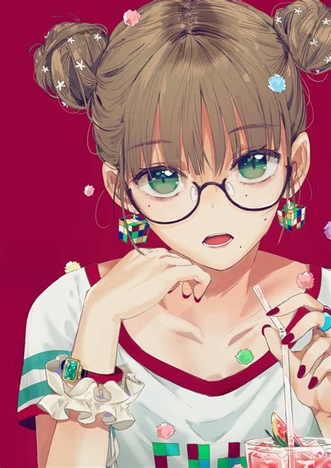 Đẹp Mắt Avatar ảnh Anime Nữ Cute đeo Kính Cho Màn Hình Của Bạn