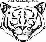 Mask Animal Tiger Printable Coloring Drawing Kids Pages Sheets Wecoloringpage Getdrawings sketch template