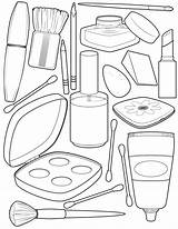 Coloring Pages Cosmetic sketch template