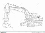 Excavator Drawing Construction Equipment Illustration Getdrawings sketch template
