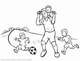 Playing Coloring Kids Pages Soccer Dad Children Family Drawing Play Printable American Dads Aptitude Az სურათეი Popular Coloringhome sketch template