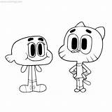 Gumball Coloring Darwin Pages Amazing Xcolorings Printable 73k Resolution Info Type  Size Jpeg sketch template