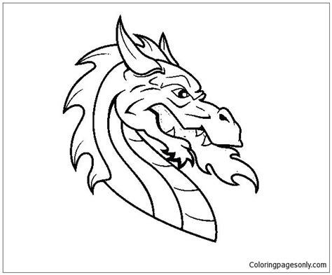 coloring pages  dragon heads