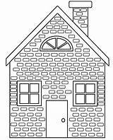 House Coloring Brick Pages Template Colouring Christmas Templates sketch template