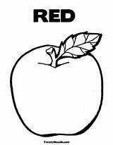 Apple Coloring Pages Kids Color Red Colouring Drawing Print Printable Apples Clipart Preschool Fruit Twistynoodle Sheets Fruits Worksheets Letter Educational sketch template