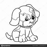 Kleurplaat Hond Schattig sketch template