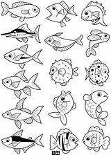 Coloring Kids Fish Pages Drawing School sketch template