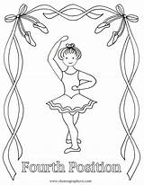 Coloring Pages Ballet Dance Ballerina Printable Positions Color Sheets Kids Template Position Beautiful Giselle Dancers Silhouette Colouring Dancing Feet Print sketch template