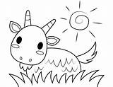 Goat Coloring Baby Pages Printable sketch template