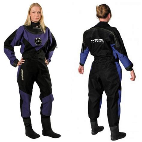 typhoon prosport ladies scuba diving dry suit  blue water sports