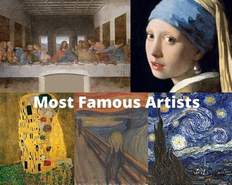 famous artists list  famous artist names   work  www