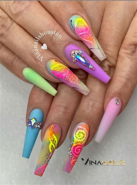 26 Bling Glitter Nails For Acrylic Coffin Nails Ideas With Rhinestones