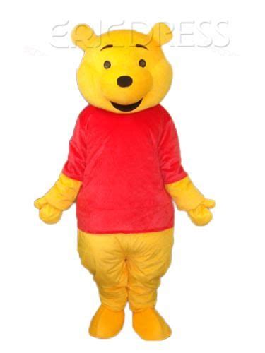 winnie the pooh black mouth mascot adult costume mascot