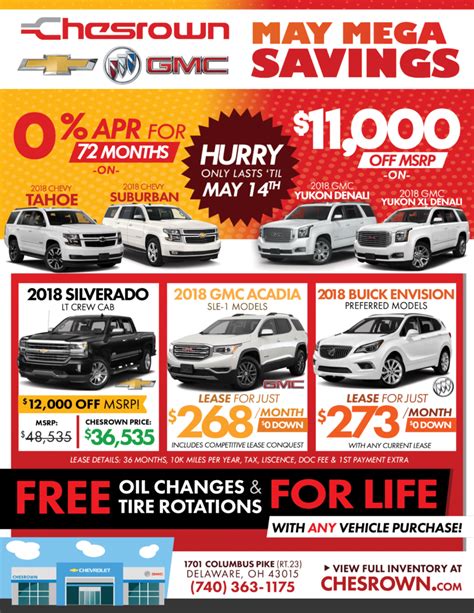 Current New Chevrolet Buick Gmc Specials Offers Chesrown Chevrolet