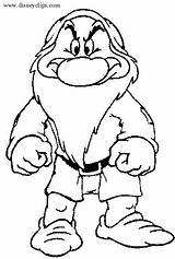 Grumpy Dwarf Coloring Disney Pages Snow Drawing Dwarfs Seven Drawings Sketches Sketch Cartoon Colouring Characters Printable Adult Colors Princess Getdrawings sketch template