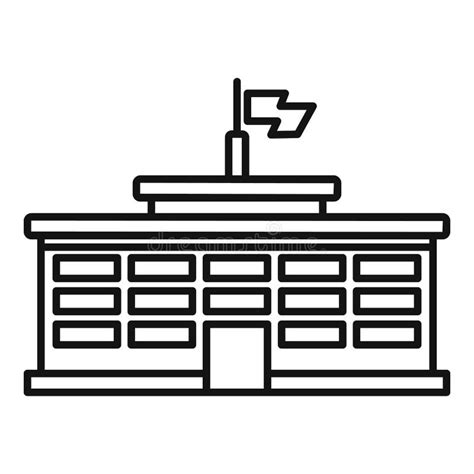 harvard university icon outline style stock vector illustration