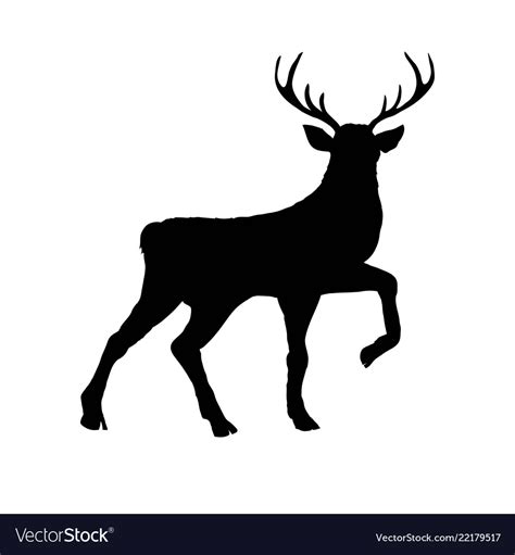 large collection  deer silhouettes royalty  vector