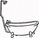Tub Drawing Bath Clawfoot Bathtub Bubble Draw Clipart Coloring Pages Line Clipartmag Drawings Paintingvalley sketch template