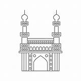 Charminar Hyderabad Telangana Monument Historisch sketch template