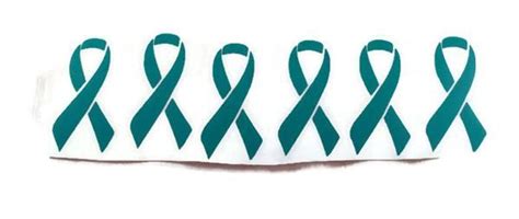 teal awareness ribbon decals set pc awareness ribbons vinyl