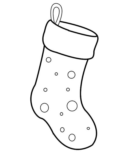 polkadot christmas stockings coloring pages netart