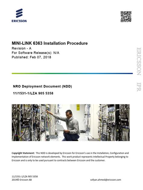 mini link  installation procedure  intellectual property application software