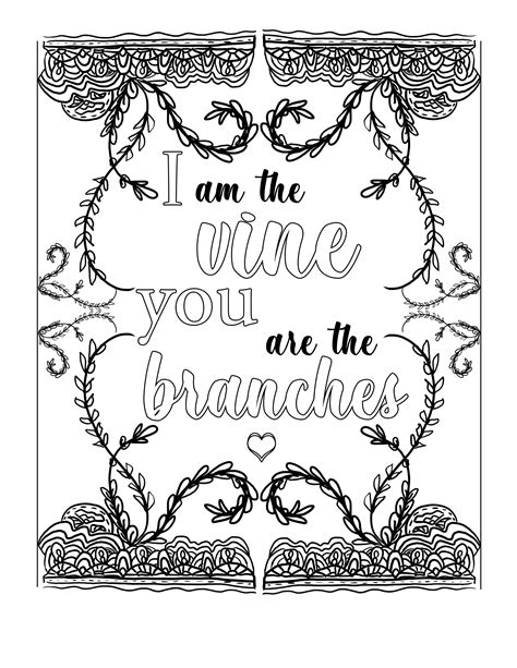 john     vine    branches coloring page etsy