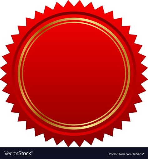 red seal royalty  vector image vectorstock