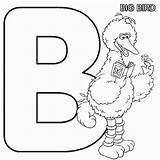 Coloring Letter Street Sesame Pages Abc Bird Big Alphabet Sheet Letters Printable Print sketch template