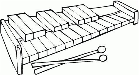 xylophone coloring page coloring home