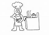 Cooking Coloring Large sketch template