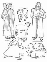 Shepherd Parable Schafe Sheep Flannel Hirte Basteln Bibel Bun Cel Pastorul Shepard Lds Read Salvat sketch template