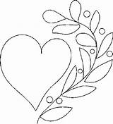 Embroidery Heart sketch template