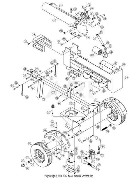 troy bilt bfb ls log splitter  parts diagram  general assembly