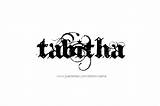 Tattoo Name Tabitha Designs sketch template