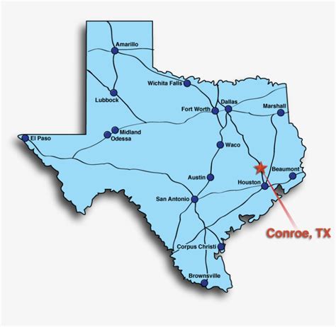 conroe texas map tx map conroe texas  png  pngkit
