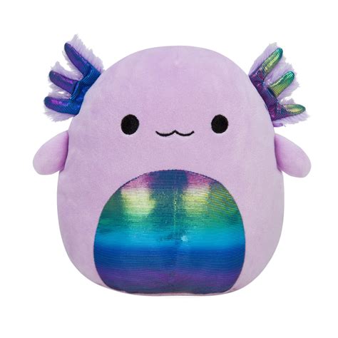squishmallows official kellytoys plush  monica  purple axolotl