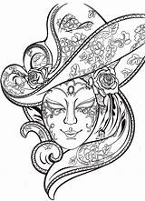 Mask Venetian Drawing Carnival Masks Coloring Getdrawings Pages Adult Printable Deviantart sketch template