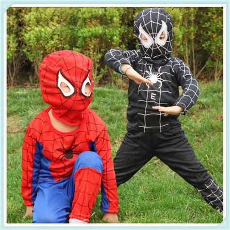 spiderman cosplay costumes suit spider man children kids boy performance clothing sets