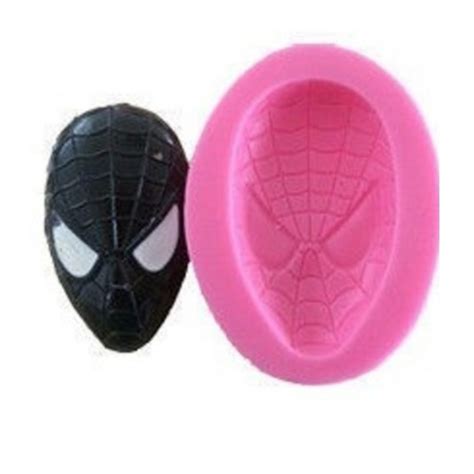 molde de silicone rosto homem aranha decorar super herois