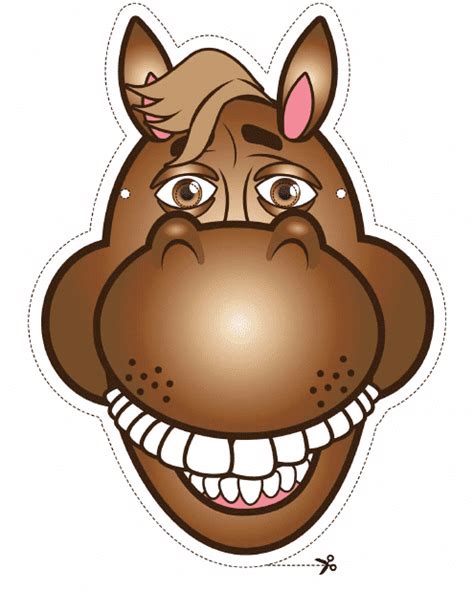 horse mask template happy  printable  templateroller