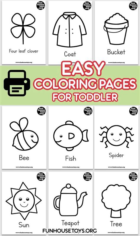 easy coloring printables   easy coloring pages preschool