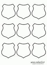 Badge Police Printcolorfun Coloring Officer Crafts sketch template