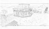 Saloon Drawing Perspective Deviantart Point sketch template